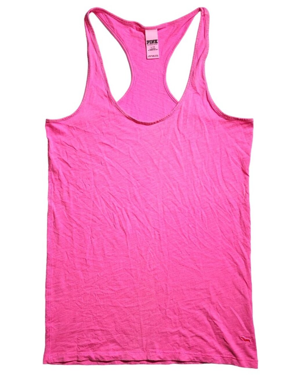 Women's Victoria's Secret PINK Hot Pink Racerback Tank Top Sleepwear Large PJ